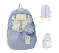 KYGVHOHI Cartable Grande Capacité CollèGe, Coloris Dopamine, BandoulièRe Large et éPaisse, RéGlable pour un Confort Garanti, Sac à Dos à Cordon Cream Star
