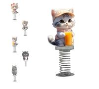 KYGVHOHI DéCoration Chat Voiture, Mignon Acrylique 2D Jouet avec Design Rebondissant pour Tableau De Bord De Voiture, PoignéE De VéLo, éTagèRe Ou Table De Chevet