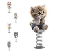 KYGVHOHI DéCoration Chat Voiture, Mignon Acrylique 2D Jouet avec Design Rebondissant pour Tableau De Bord De Voiture, PoignéE De VéLo, éTagèRe Ou Table De Chevet