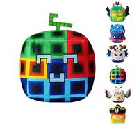 KYGVHOHI Peluche Blox Fruits,Poupées en Peluche Blox Fruits,Jouet en Peluche Fruit Anime,Figurines Peluche Animaux,Oreiller Carré Mignon Party Decor Plush,Jouets Boîte Mystère