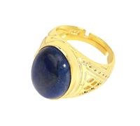 KYINYUECH 1 bague pour homme en pierre naturelle œil de tigre améthyste ovale rose, Pierre