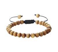 KYINYUECH 1 bracelet de perles en bois de santal naturel tibétain ethnique bouddha élastique et réglable cadeau pour homme et femme, Pierre
