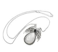 KYINYUECH 1 collier avec pendentif en forme de goutte d'eau, pierre naturelle, améthyste, quartz rose, œil de tigre, fluorite, Pierre