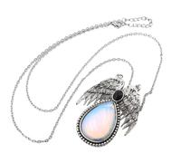 KYINYUECH 1 collier avec pendentif en forme de goutte d'eau, pierre naturelle, améthyste, quartz rose, œil de tigre, fluorite, Pierre