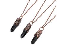 KYINYUECH 1 collier avec pendentif hexagonal en pierre naturelle améthyste œil de tigre accessoire cadeau pour femme homme, Pierre