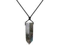 KYINYUECH 1 collier avec pendentif hexagonal en pierre naturelle quartz rose fluorite rose, Pierre