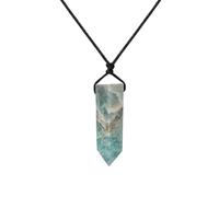 KYINYUECH 1 collier avec pendentif hexagonal en pierre naturelle quartz rose fluorite rose, Pierre