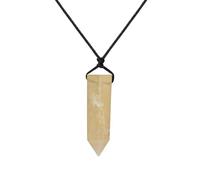 KYINYUECH 1 collier avec pendentif hexagonal en pierre naturelle quartz rose fluorite rose, Pierre