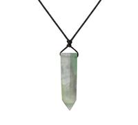 KYINYUECH 1 collier avec pendentif hexagonal en pierre naturelle quartz rose fluorite rose, Pierre