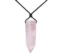 KYINYUECH 1 collier avec pendentif hexagonal en pierre naturelle quartz rose fluorite rose, Pierre