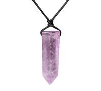 KYINYUECH 1 collier avec pendentif hexagonal en pierre naturelle quartz rose fluorite rose, Pierre