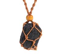 KYINYUECH 1 collier en pierre naturelle avec pendentif en forme de corde naturelle - Quartz rose et fluorite, Pierre
