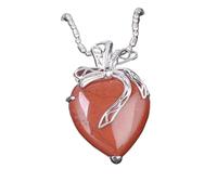 KYINYUECH 1 collier en pierre naturelle œil de tigre violet pendentif cœur multicolore bohème nœud papillon collier, Pierre