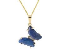 KYINYUECH 1 collier papillon en pierre naturelle améthyste quartz transparent œil de tigre pendentif papillon collier, Pierre
