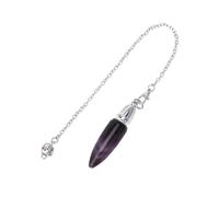 KYINYUECH 1 pendule en pierre naturelle avec pointe crayon améthyste rose clair quartz opale pendule, Pierre