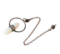 KYINYUECH 1 pendule en pierre naturelle hexagonale pointue, cercle, fil enroulé, pendentif pendule, Pierre