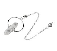 KYINYUECH 1 pendule en pierre naturelle hexagonale pointue, cercle, fil enroulé, pendentif pendule, Pierre