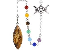 KYINYUECH 1 pendule en pierre naturelle œil de cheval soleil pendentif quartz transparent, Pierre