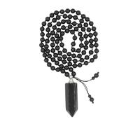 KYINYUECH 1pc Long Collier Pierre Naturelle Hexagonal Bouteille Pendentif Violet Rose, Pierre