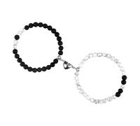 KYINYUECH Lot de 2 bracelets avec pendentif en forme de cœur en malachite et œil de tigre 6 mm, Pierre