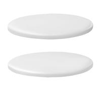 KYJSW 2 Nappe Ronde Imperméable, Ajustée Antidérapante Nappe à Bords élastiques, Convient Aux Tables Rondes d'un Diamètre De 60 Cm à 130 Cm (Blanc+Blanc,100cm/39in)