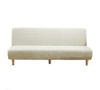 KYJSW Housse De Clic Clac élastique Canapé 2-3 Places, Tartan Extensible Housses De Canapé pour Canapé sans Accoudoirs, Protection De Canapé (Blanc,L: 195-210 cm)