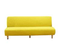 KYJSW Housse De Clic Clac élastique Canapé 2-3 Places, Tartan Extensible Housses De Canapé pour Canapé sans Accoudoirs, Protection De Canapé (Jaune,M: 160-190 cm)