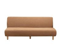 KYJSW Housse De Clic Clac élastique Canapé 2-3 Places, Tartan Extensible Housses De Canapé pour Canapé sans Accoudoirs, Protection De Canapé (Couleur Camel,L: 195-210 cm)