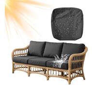 KYJSW Housse De Coussin De Canapé Extérieur Imperméable 1 Pièce, Housse Assise avec Fermeture Éclair, pour Chaise De Jardin Terrasse Salon (Gris foncé,107x46x8 cm)
