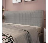 KYJSW Housse De Tête De Lit Anti-poussière 120/150/160/180/190/200/210/220 Cm Tissu Velours Stretch Doux, Protection élastique Design Tout Compris (Gris Clair,160cm/63in)