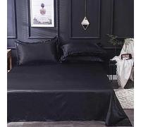 KYKHT Drap de Lit Satin de Soie Drap Plat Drap Plat en Soie Doux Confort Premium Hôtel 1 Pièce Literie Drap Plat Drap Plat Drap Housse de Matelas (Drap de Lit Uniquement) - 230x250cm