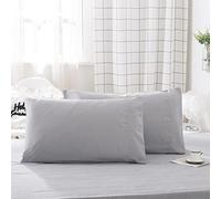 KYKHT Lot de 2 taies d'oreiller 51 x 76 cm - Coton Jersey super doux Premium Taie d'oreiller