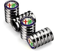 kykj 4 Pièces Bouchons de Valve de Pneu pour Alfa Romeo 159 2006-2011, Capuchon Antipoussière de Roue Accessoire Pneu