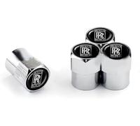 kykj 4 Pieces Capuchon Valve Voiture en Métal pour Rolls-Royce, Valve Pneu Voiture Capuchon de Valve Auto Étanches Bouchons de Valve,C