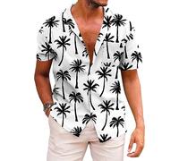 KYKU Chemise hawaïenne pour homme, style funky et tropical avec motifs de plage et palmier, pour les vacances, XX-Large