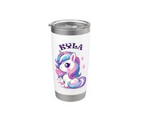 Kyla Adorable motif licorne pour fille Nom Kyla Gobelet isotherme en acier inoxydable double paroi