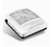 Kylara Collecteur de poussière d'ongles, 100 W/4500 tr/min, avec ventilateur à vide réglable, collecteur de poussière pour débutants avec filtre réutilisable, puissante machine d'aspiration de