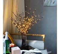 Kylewo Branche de Lampe à LED, 20 Branches de lumière imperméable à l'eau 77CM Lumière de Branche Blanche Chaude avec des Plantes alimentées par Le Secteur pour Noël, Pâques, Halloween
