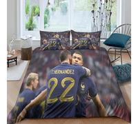 Kylian Mbapp¿¿ Captain Parure De Lit France Football Star Imprim¿¿ Housse De Couette King£¿Xcm£© Avec Taies D'oreiller Assortie -% Microfibre Douce Et Agr