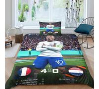 Kylian Mbapp¿¿ Captain Parure De Lit Single£¿Xcm£© Pi¿¿Ces,Parure De France Football Star Lit ¿¿ France Football Star,Motif Esth¿¿Tique, % Microfibre Douce