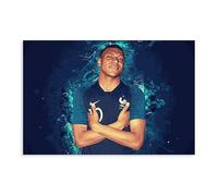 Kylian Mbappe Soccer Football Poster 24 - Impression sur toile - Décoration murale pour salon, chambre à coucher - Style sans cadre - 60 x 90 cm
