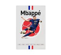 Kylian Mbappe Soccer Football Poster 25) Poster sur toile Décoration murale pour salon, chambre à coucher, style sans cadre 30 x 45 cm