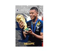 Kylian Mbappe Soccer Football Poster 46 Impression sur toile Décoration murale pour salon, chambre à coucher - Style sans cadre - 30 x 45 cm