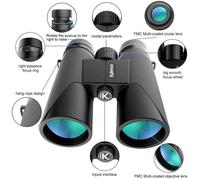Kylietech 12 x 42 Jumelles pour adultes avec BAK4 Prism, FMC lentille, grande oculaire, compact, antibuée et étanche Idéal pour