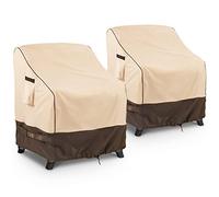 Kylinlucky Lot de 2 housses imperméables pour meubles de patio - Housses de chaise d'extérieur pour pelouse - Convient jusqu'à 83 x 86 x 78 cm (l x P x H)