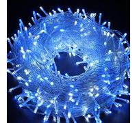 Kyllog Guirlande Lumineuse, 30M 300 LED Eclairage Décoration Intérieur et Extérieur, 8 Modes Etanche IP44 Fairy Lights pour Décoration Maison, Fête, Noël, Mariage, Câble Transparent, bleu