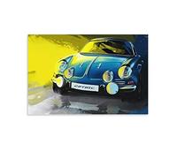 KYLN Poster décoratif sur toile rétro avec motif Renault Alpine A110 pour chambre à coucher (30 x 45 cm)