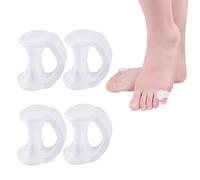KYLOS 2 Paires Écarteur Orteils, Séparateur Orteils Silicone, Correcteur Orteils Chevauchement, Coussinets Gel Anti-Pression En Transparent, Taille Standard