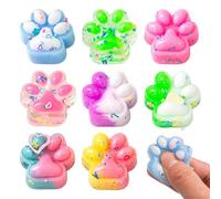 KYLOS 8 Pièces Squishy Patte De Chat, Mini Jouets Sensoriels, Taille 3,5Cm, Couleurs Assorties