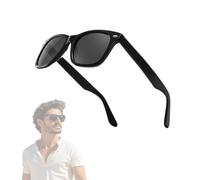 KYLOS Gafas De Sol Para Hombre Y Mujer, Polarizadas, Rectangulares, Unisex, Retro, Clásicas, Vintage, Polarizadas, Protección Uv400, Clásicas, Cuadradas Para Conducir, 1-Negro Gris,0